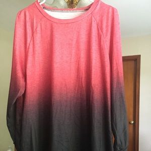 Long sleeve ombré shirt